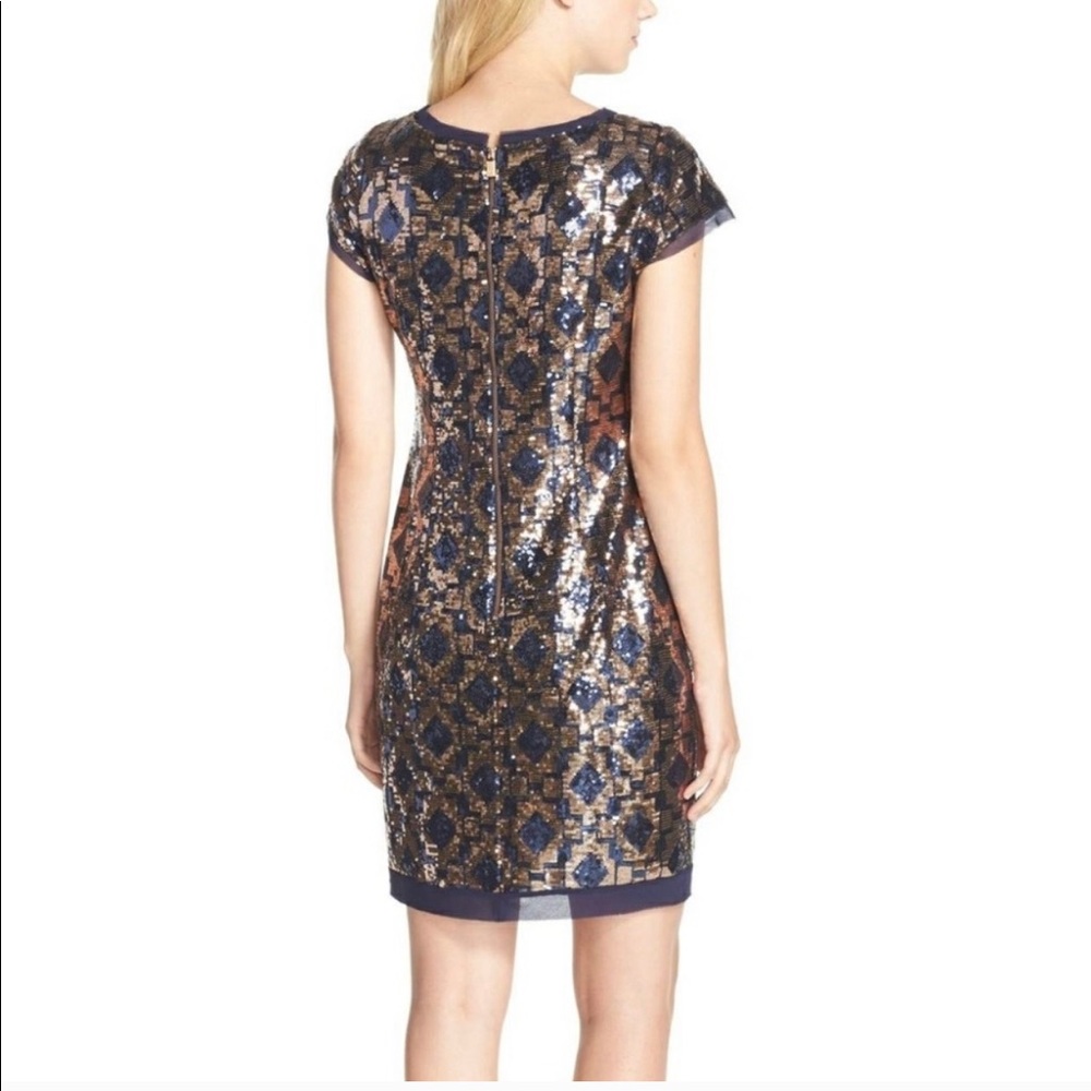 Vince Camuto Geometric Pattern Cocktail Dress - Picture 7 of 7
